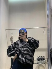 斑马纹卫衣，女装卫衣/绒衫，Queena PHoebe