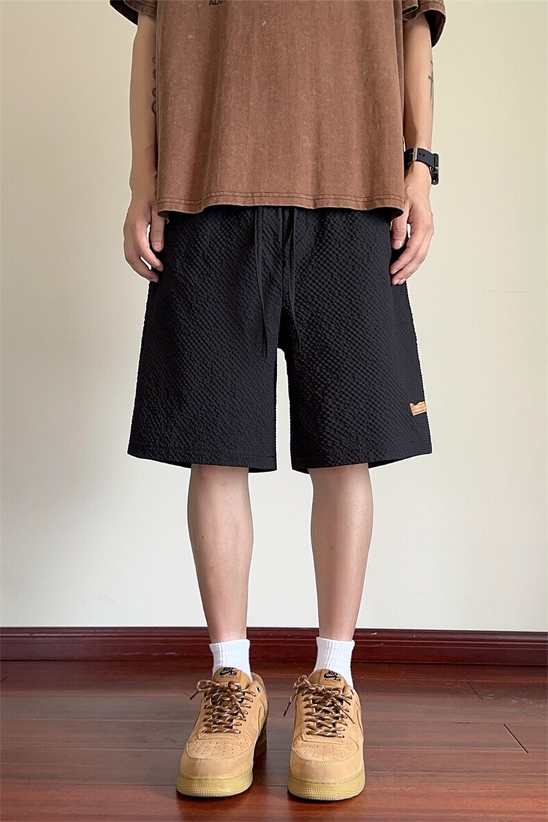 抖音品质休闲中裤男夏五分裤宽松直筒短裤D2534*P30控58,男装牛仔裤,星座227-1