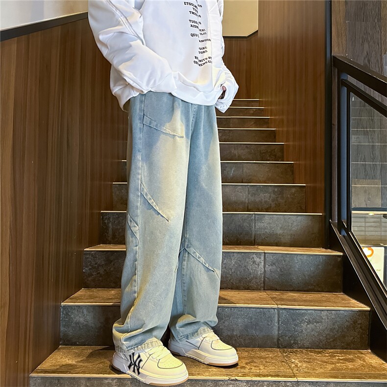 K1225-p38-控68oversizecleanfit黄泥牛仔裤直筒裤老爹裤长裤,男装牛仔裤,星座103A-1