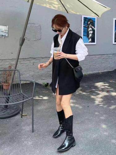 西装马甲衬衫两件套，现货，女装西装，欧妮卡蒂蔓