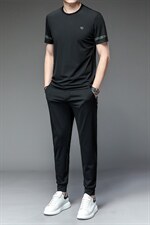 短袖T恤男潮男装联名夏季休闲圆领套装短袖透气打底衫潮，男装休闲套装，电商B212（原钱塘6029）