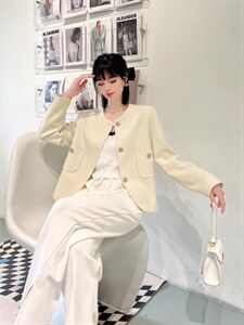 清透小香风外套图片