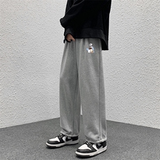 K13239-P35加绒-P45可束脚加厚加绒运动裤男大码宽松直筒卫裤男，男装休闲裤，电商A040