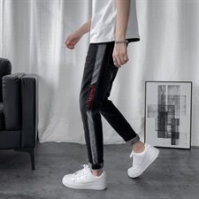牛仔裤男秋季潮牌休闲弹力小脚裤韩版潮流百搭修身长裤子831-P45，男装牛仔裤，电商A318