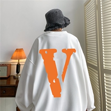 ！22秋季新款宽松大码港风橙色大v华夫格圆领卫衣HW9012-p30，男装卫衣，星座508（原C305）