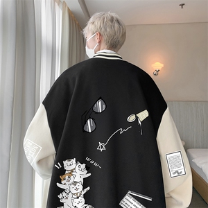摇粒绒棒球服男大码开衫卫衣男夹克 BF86115-P65图片