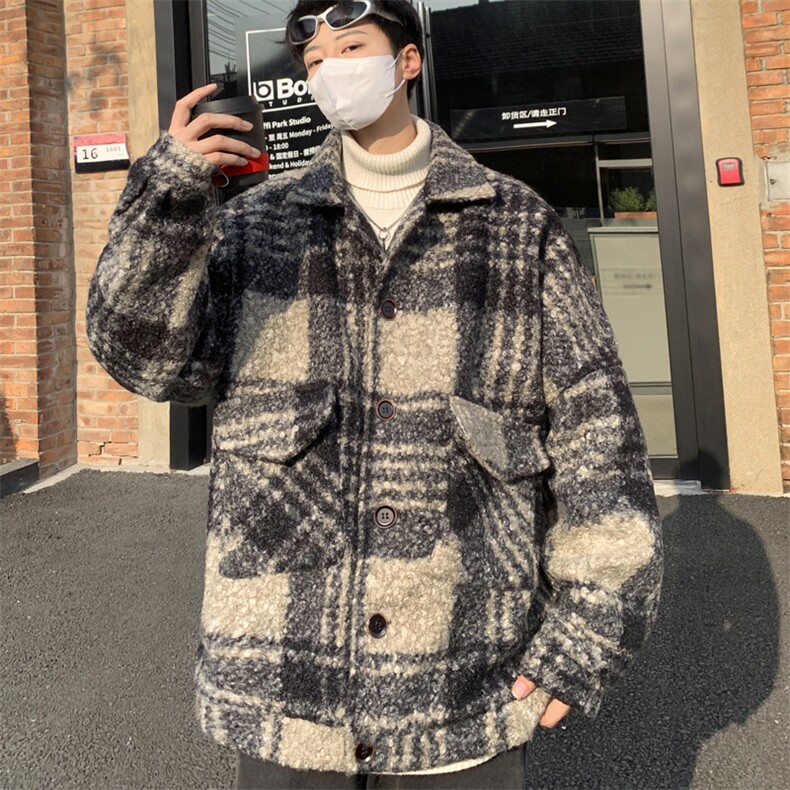 外套男2025新款秋冬羊羔毛冬装羊羔绒冬季棉服棉衣M8020P110,男装棉衣,电商A157