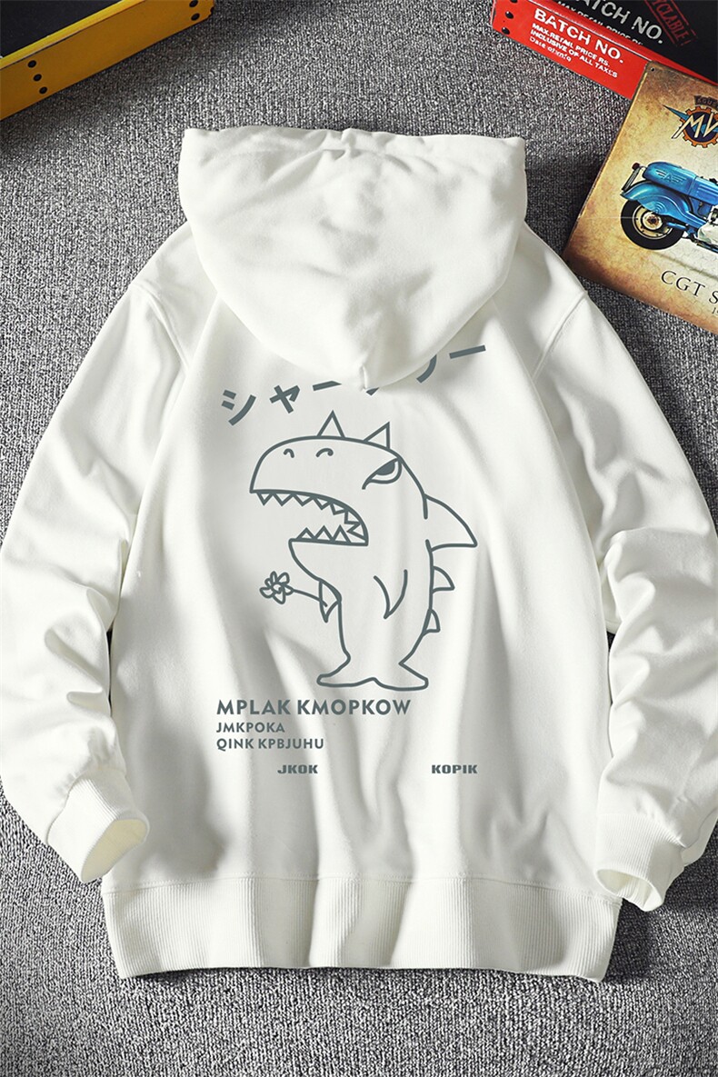 WY2092-P40纯棉连帽卫衣男大码运动帽衫宽松薄外套男麒麟风,男装卫衣,电商A040A