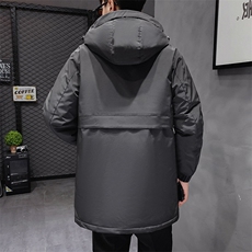 有版权连帽纯色班服团体情侣学生团建可印花羽绒服男士修身长款，男装羽绒服，星座301D-5(原星座1415）