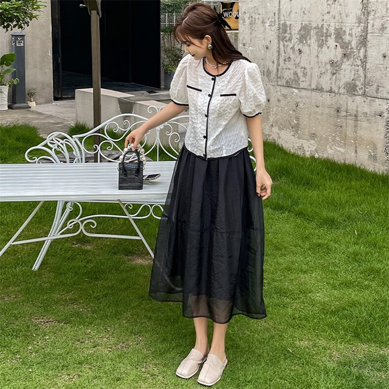 2022年夏款新品小香风套裙款号22022-P110K168,女装连衣裙,浙宝276（原081）