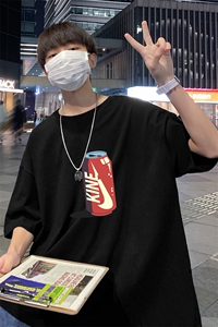 22夏季新款潮流百搭可乐印花圆领男士休闲短袖T恤1210-2-6609-P15图片