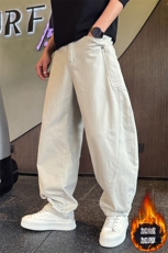 K20257-P88加绒98男士弯刀裤水洗牛仔裤男潮流宽松休闲裤镰刀裤男，男装牛仔裤，电商A368