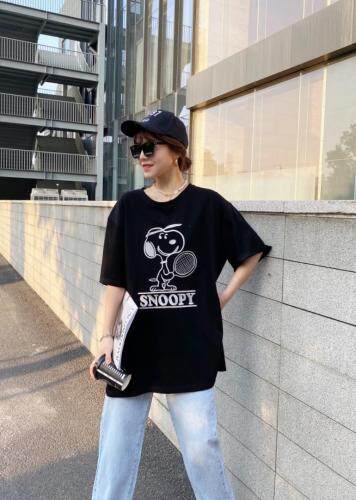 刺绣大版T恤，女装T恤，OU XI NI 欧希倪