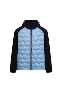 冬季开衫连帽拼接轻薄保暖羽绒服90白鸭绒 XZ309 Y95657  P125图片