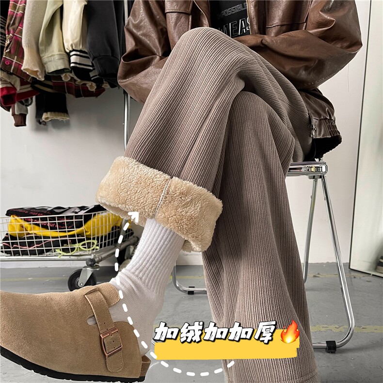 A165-K8550-P60控78雪尼尔~加厚加绒东北棉裤休闲裤直筒长裤保暖,男装棉衣,电商A165