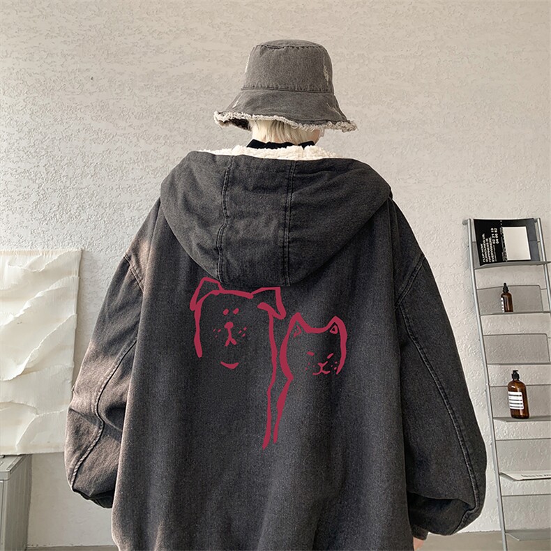 控价158牛仔棉衣男大码加绒羊羔绒牛仔棉服男棉袄NM53378-P140,男装棉衣,电商A040