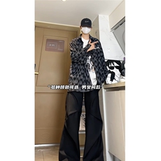 秋款时尚灯芯绒印花肌理感男士长袖衬衫情侣休闲衬衣CS613-特P40，男装衬衫，电商A006