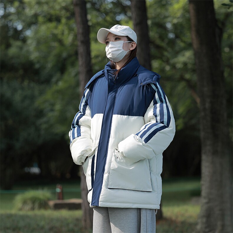 港风潮牌新款织拼色连帽服潮流保暖棉衣M085-P110控159,男装棉衣,星座717