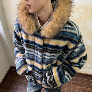 现货 潮流费尔岛毛绒外套冬季慵懒风复古绒感保暖上衣MY280/P130图片