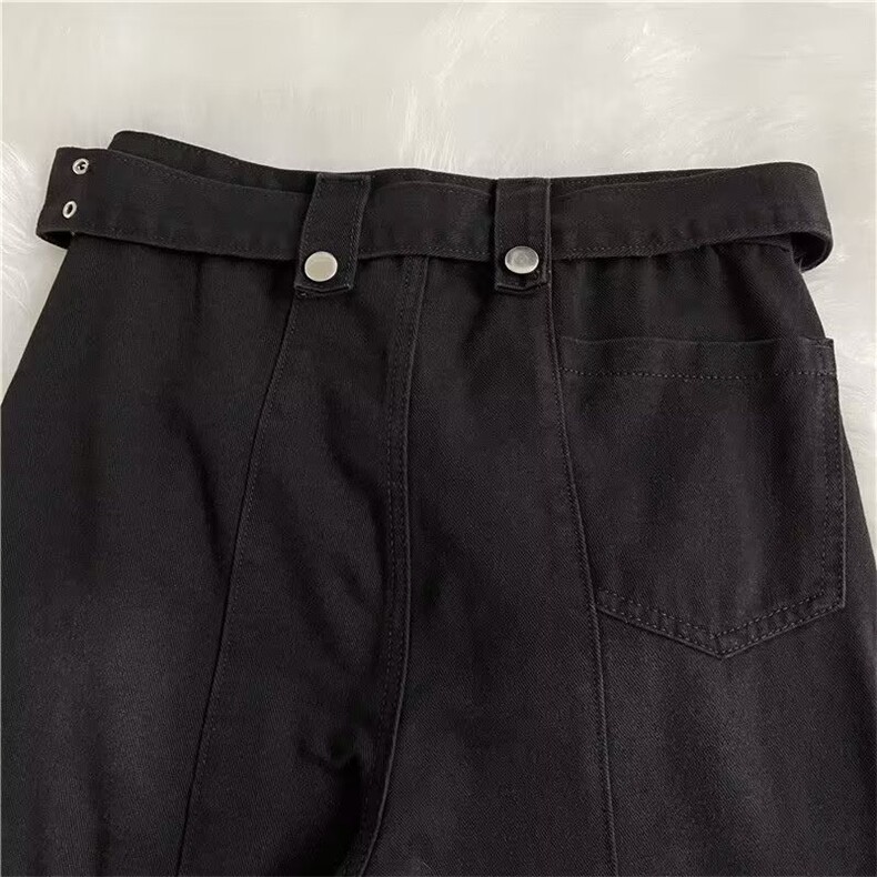 新款设计感阔腿牛仔裤男女春秋宽松垂感直筒拖地裤子潮牌3366-p45,男装牛仔裤,星座1008-1