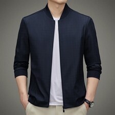 立领外套春秋季男装2023年新款商务休闲中年茄克衫男士夹克，男装夹克，电商B212（原钱塘6029）