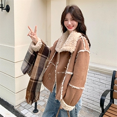 6903数据款大货已出现货皮毛一体外套P215K328，女装派克服，2D034