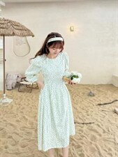 高品质蕾丝复合印花连衣裙，女装连衣裙，Balance Studio(2F)