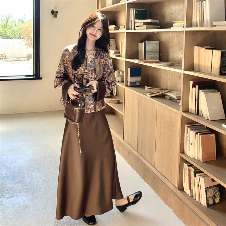 秋装新款高级印花上衣＋吊带连衣裙两件套2C135-8902P215K288,女装套装/套裙,2C135