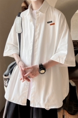 ！港风衬衫男短袖衬衣男上衣男冰丝寸衫男大码DXC371-P30，男装衬衫，电商B371