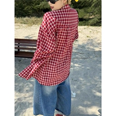 网络图现货美式潮流雅痞风百搭休闲格子防晒长袖衬衫JCS359-P42，男装防晒衣，星座715-7