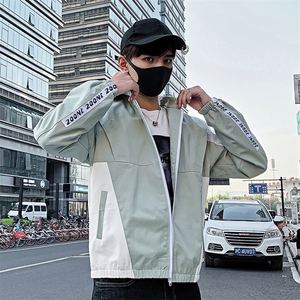 港风外套男士春秋季韩版ins潮牌炸街痞帅气秋款夹克J,秋冬短棉袄怎么搭配图片