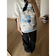 【网图有货】褶皱微喇西裤垂坠感高级感冰丝裤子MH228LL-特P45，男装西裤，星座1007（原301D）