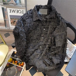 男春秋季衬衫长袖时尚慵懒格子潮百搭方领青春流行气质LSC222 P45图片