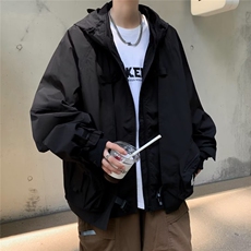 休闲冲锋衣日系百搭简约潮流慵懒原宿新款流行文艺W9282-P70，男装夹克，星座1109-3