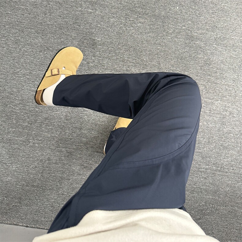 藏青色美式速干冲锋裤男款三防软壳尼龙斜切工装裤子直筒休闲长裤,男装休闲裤,电商A086-1