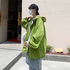 风衣夏季文艺连帽流行标准百搭男潮流气质拉链新款防晒衣，男装夹克，星座716-4