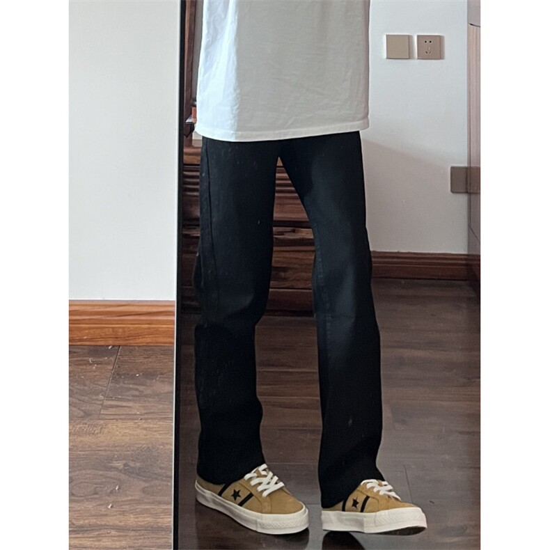 【有货】美式517弯刀牛仔裤男修身直筒微喇裤子高街KZ7028LL-P48图片