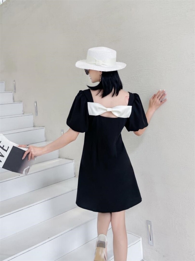 小黑裙连衣裙，女装连衣裙，天使公主