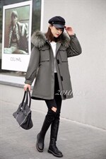 冬季新款大毛领羽绒服，女装羽绒服，红火丹妮