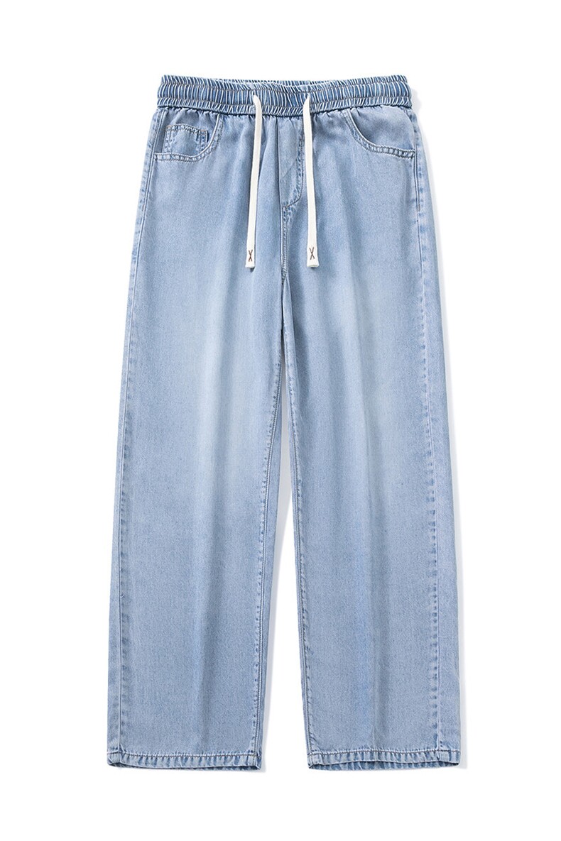 莱赛尔天丝牛仔裤男款夏季薄款潮牌直筒宽松男士冰丝TS12-特P49,男装牛仔裤,星座1006