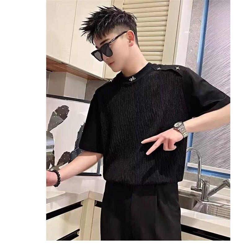 潮男穿搭T恤时尚潮牌男装文艺潮流ins日系气质流行新款T351,男装T恤,星座1116A（原606A-3）