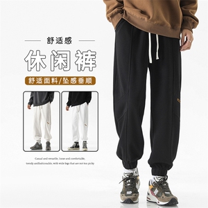 春秋季薄款潮牌宽松束脚卫裤男生高街痞帅运动休闲裤-X1651特批45图片