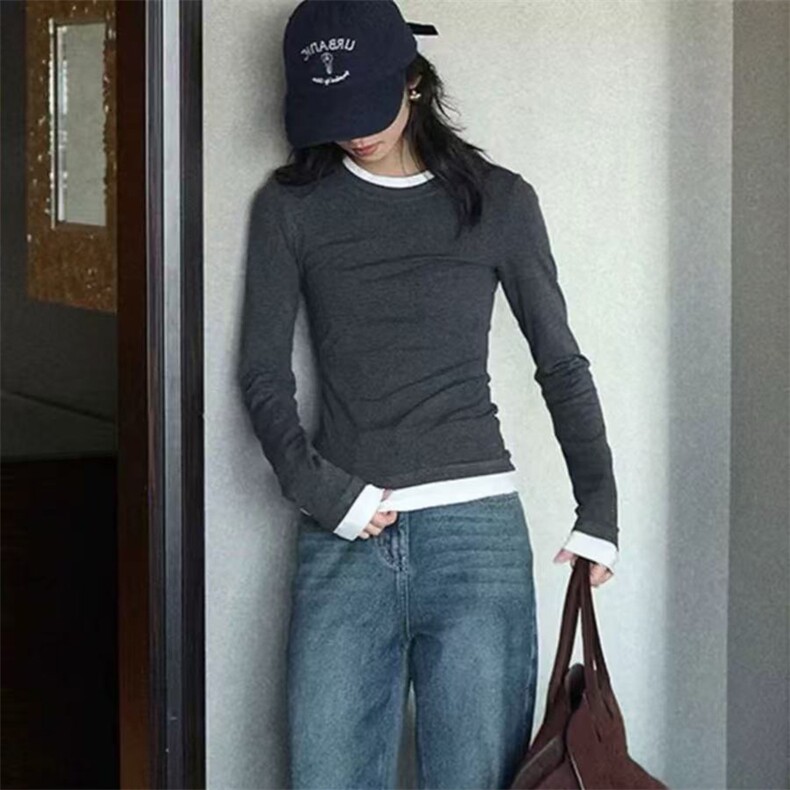 短袖t恤女2025新款夏季薄款宽松显瘦打底上衣小衫,女装T恤,淘淘羊羊绒