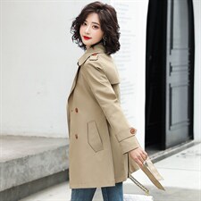 2022春秋装新款风衣中长款系腰带韩版外套，女装风衣，蝶眷