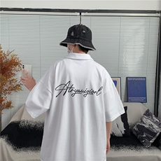 高品质夏装新款240克双纱爽棉棉宽松落肩POLO短袖衫-P38限58，男装Polo衫，电商B219A