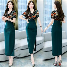 正版气质堆堆领印花上衣拼接连衣裙高腰显腿长2025年夏季新款,女装连衣裙,米雪儿, 正版气质堆堆领印花上衣拼接连衣裙高腰显腿长2025年夏季新款,女装连衣裙,米雪儿,