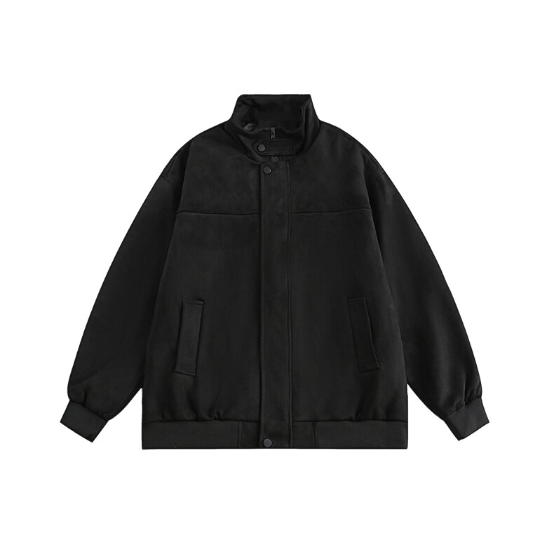 可二开-2025秋日系工装麂皮外套立领--JP6003,男装夹克,电商S012（CATTEE）