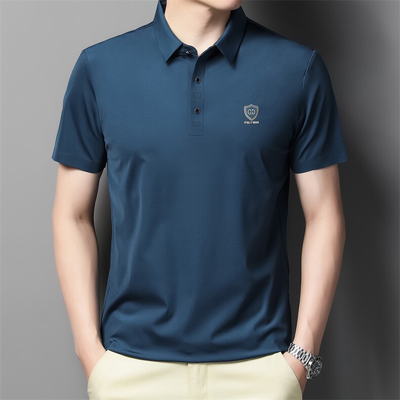 POLO衫男士短袖t恤翻领2023夏季新款潮牌休闲商务男装上衣,男装T恤,电商B212（原钱塘6029）