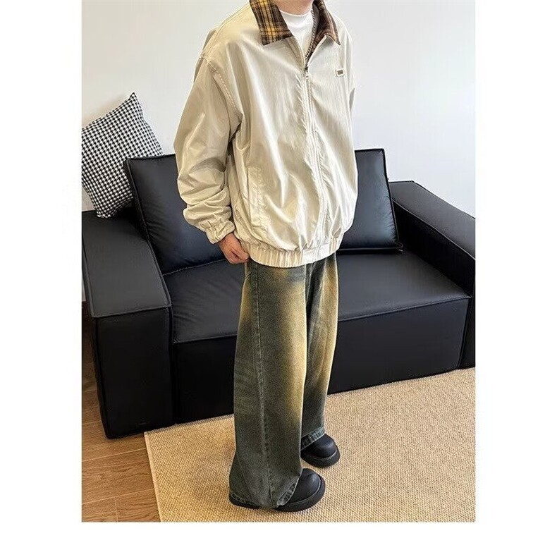 网络图现货两面穿格子外套夹克RJK7708-P78,男装夹克,星座1005-4