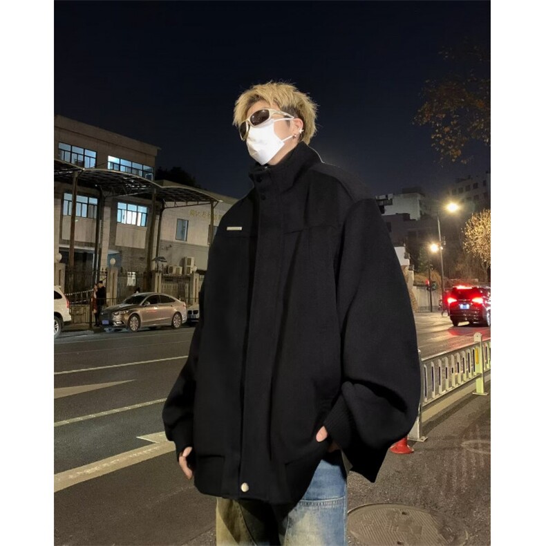 春季新款假两件毛呢外套W9296P100,女装短外套,星座1116-2